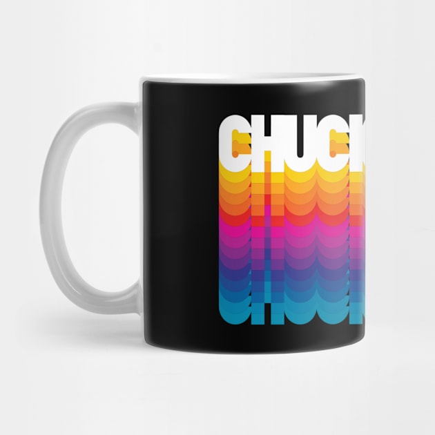 Retro Chuck Proud Personalized Name Gift Retro Rainbow Style by Time Travel Style